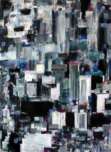 Original Abstract Architecture Paintings by Namie Kim