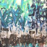 Blue painting US by Anneke Klumper