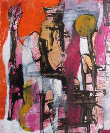 Print of Abstract Expressionism Abstract Paintings by Nasrin Barekat