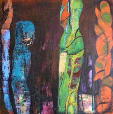 Print of Abstract Expressionism Women Paintings by Nasrin Barekat