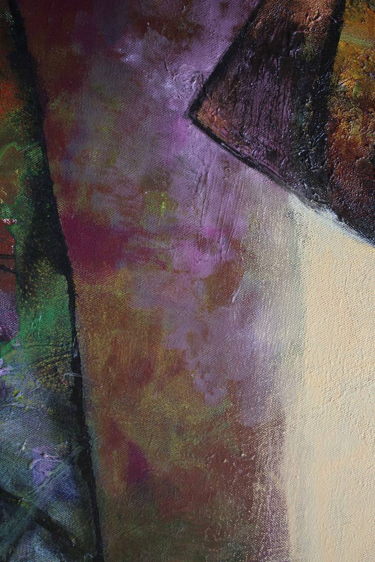 Original Art Deco Abstract Painting by Nasrin Barekat