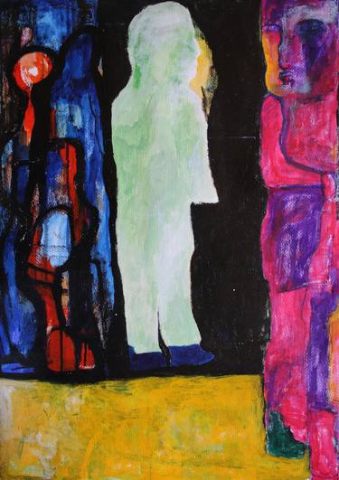 Original Abstract People Paintings by Nasrin Barekat