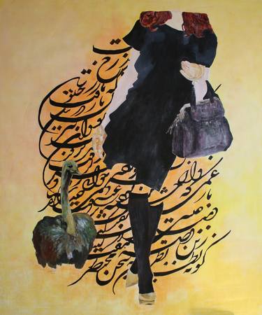Original Art Deco Women Paintings by Nasrin Barekat