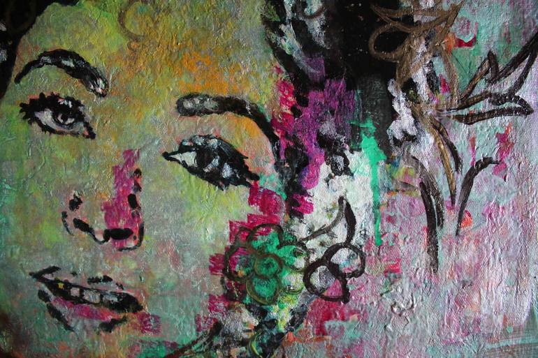 Original Abstract Pop Culture/Celebrity Painting by Nasrin Barekat
