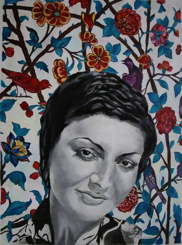 Original Art Deco Pop Culture/Celebrity Paintings by Nasrin Barekat
