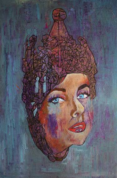 Original Abstract Expressionism Pop Culture/Celebrity Paintings by Nasrin Barekat