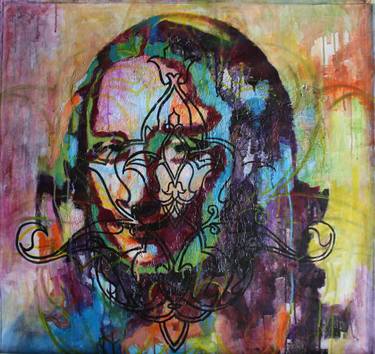 Original Abstract Expressionism Pop Culture/Celebrity Paintings by Nasrin Barekat