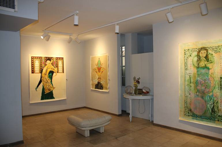 Original Art Deco Pop Culture/Celebrity Painting by Nasrin Barekat