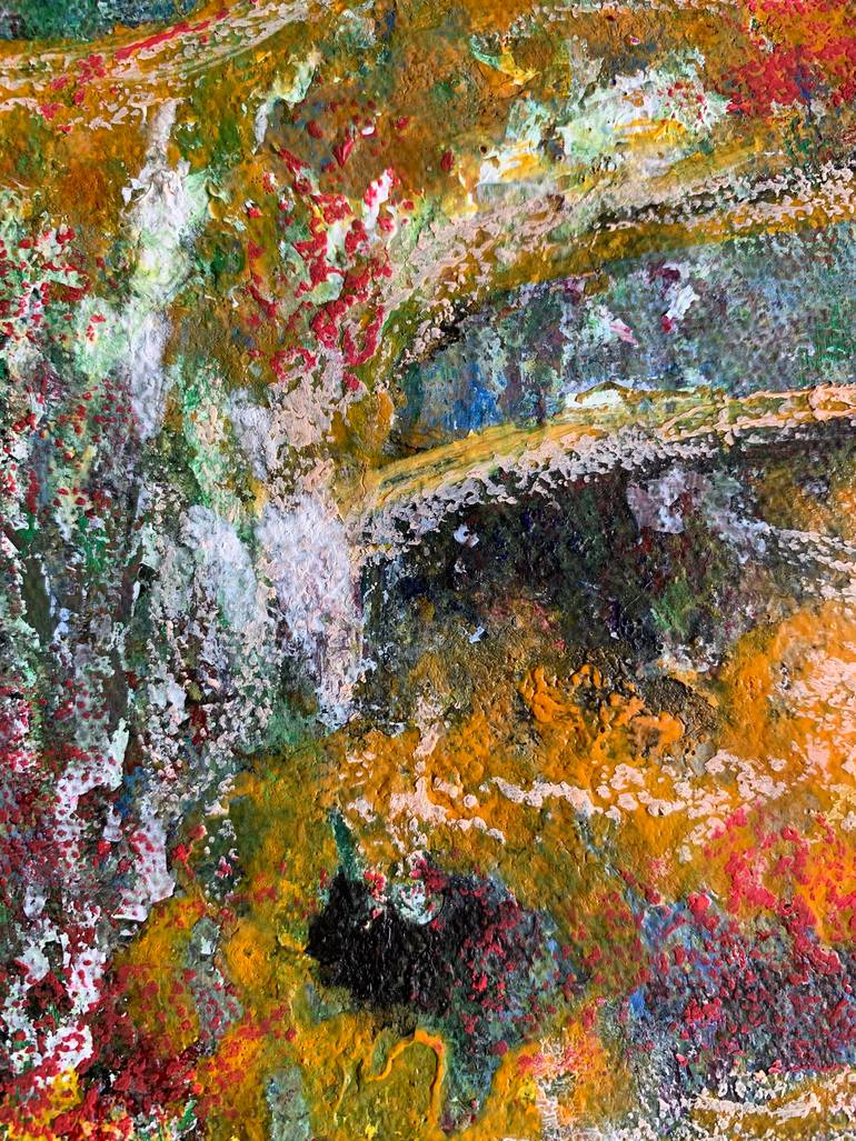 Original Art Deco Abstract Painting by Nasrin Barekat