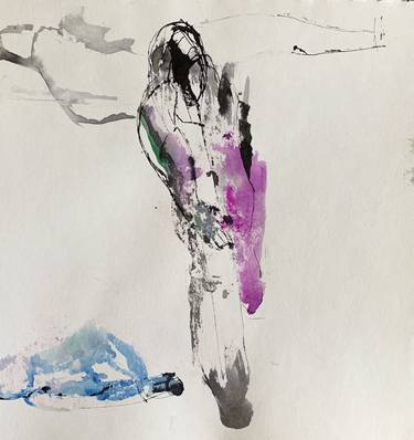 Original Abstract Expressionism Women Drawings by Nasrin Barekat