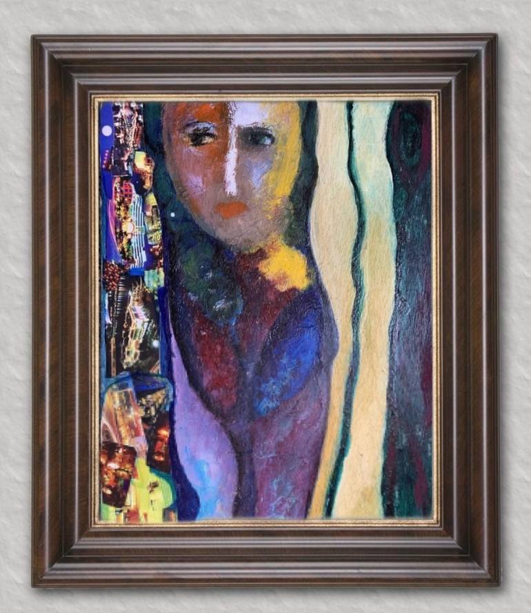 Original Art Deco People Painting by Nasrin Barekat