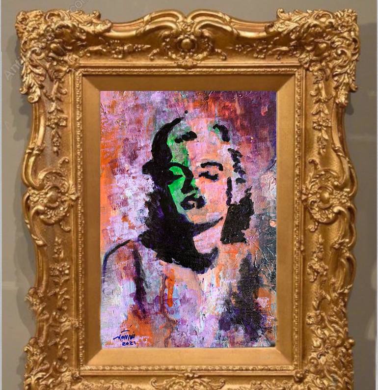 Original Art Deco Pop Culture/Celebrity Painting by Nasrin Barekat