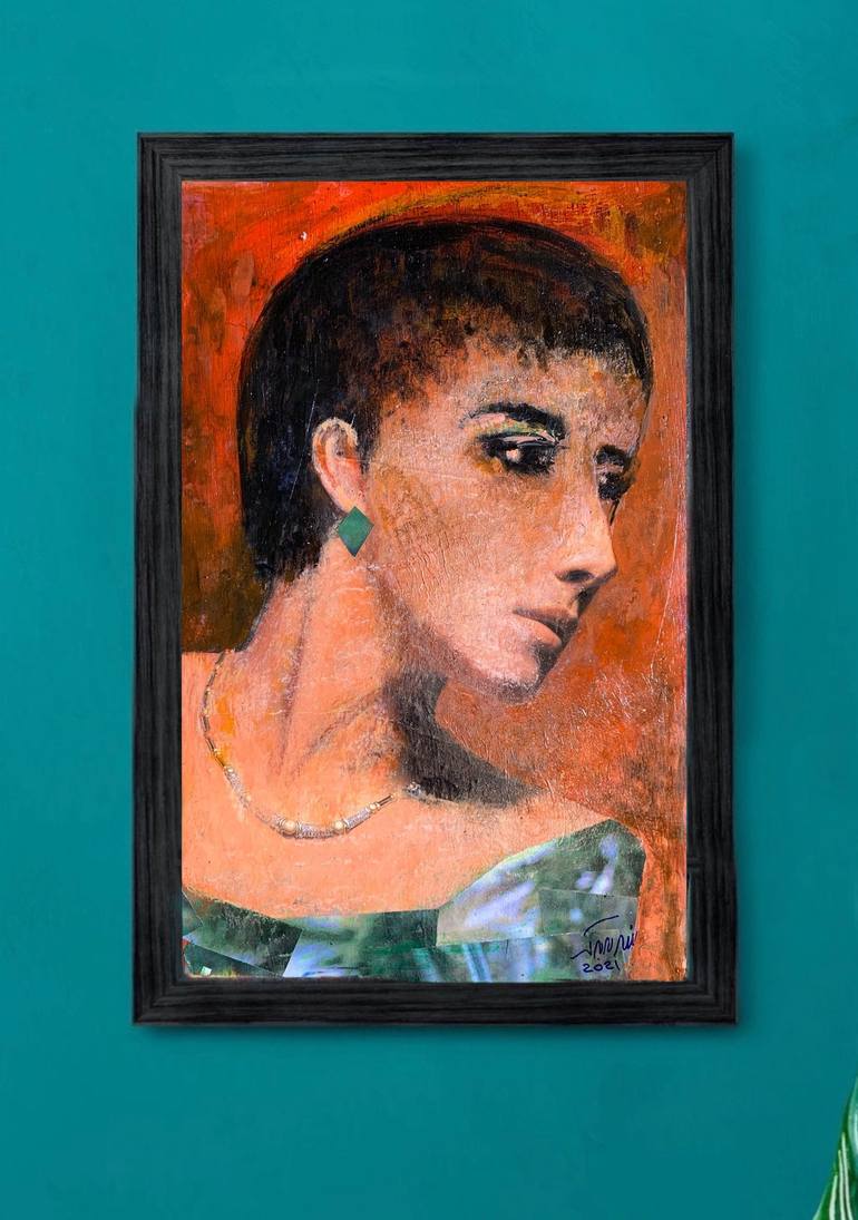 Original Art Deco Pop Culture/Celebrity Painting by Nasrin Barekat
