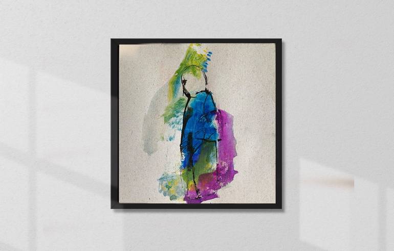 Original Abstract Love Drawing by Nasrin Barekat