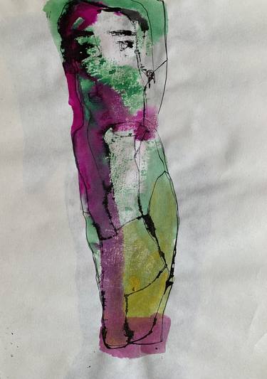 Print of Abstract Expressionism Abstract Drawings by Nasrin Barekat
