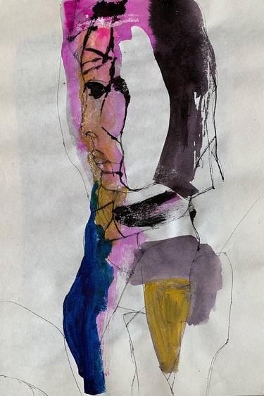 Original Abstract Expressionism Abstract Drawings by Nasrin Barekat