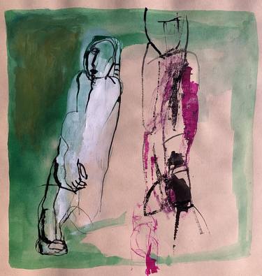 Original Abstract Expressionism Abstract Drawings by Nasrin Barekat