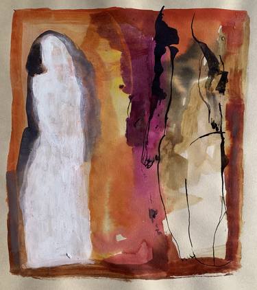 Original Abstract Expressionism Abstract Drawings by Nasrin Barekat