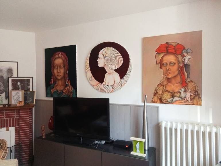 Original Figurative People Painting by Kuntz Nadyn