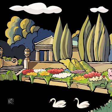 Print of Art Deco Landscape Paintings by Marina Rosemann