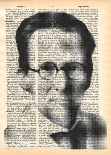 Erwin Schrödinger, halftone portrait thumb