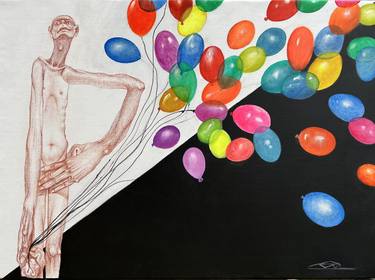 Original Conceptual Nude Painting by Ramal Kazim