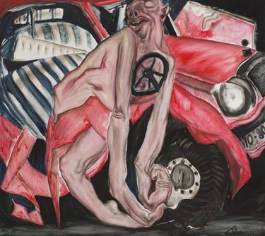 Original Expressionism Automobile Paintings by Ramal Kazim