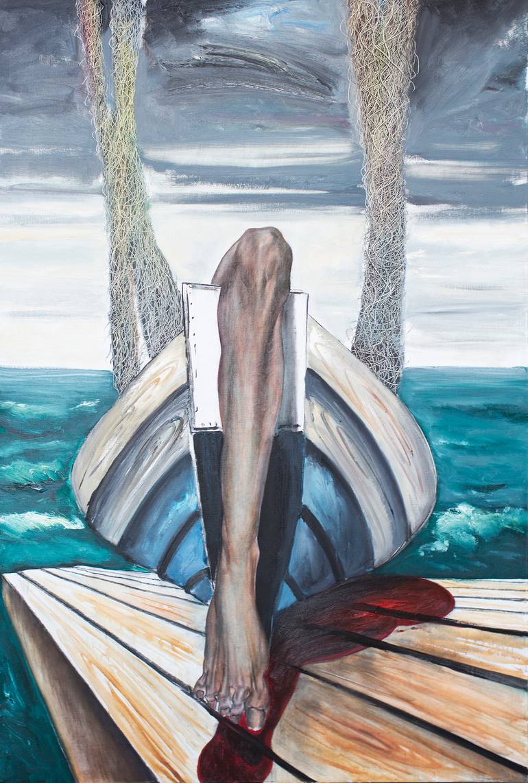 Original Expressionism People Painting by Ramal Kazim