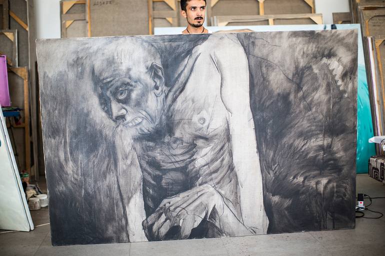 Original Expressionism Men Painting by Ramal Kazim