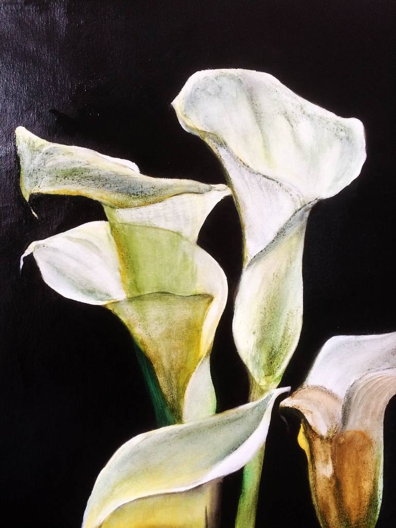 Original Expressionism Floral Painting by Ramal Kazim