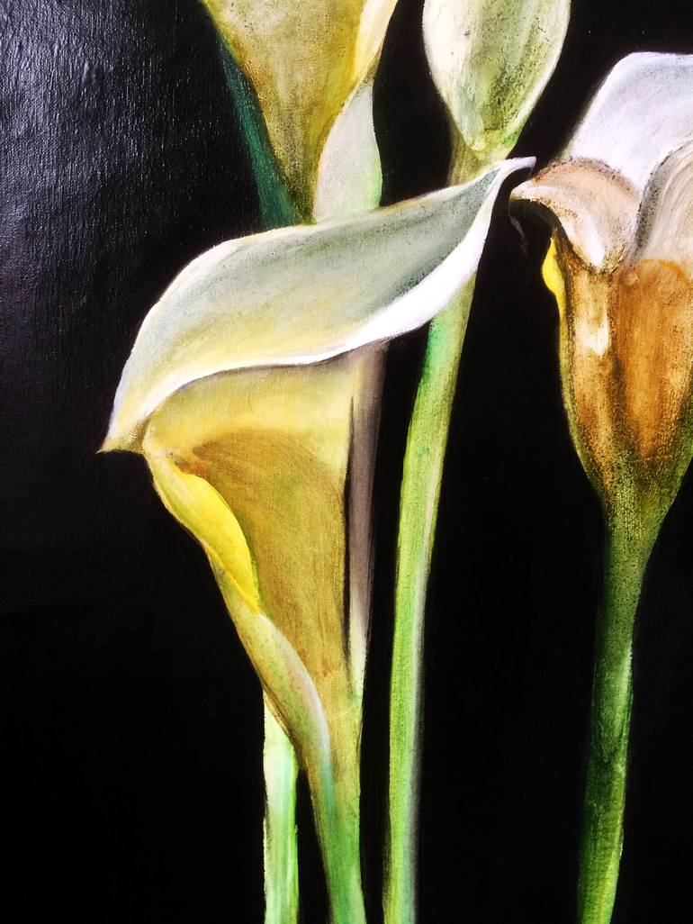 Original Expressionism Floral Painting by Ramal Kazim