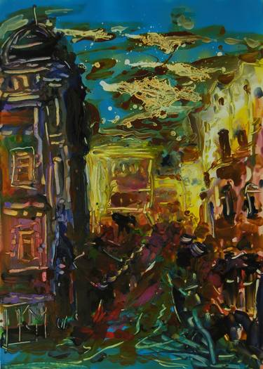 Original Abstract Architecture Paintings by Mykhailo Tymchuk