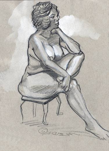 Print of Figurative Nude Drawings by David House