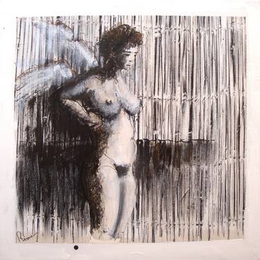 Original Figurative Nude Drawings by HELENE LAMOUREUX