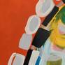 "Intention" 
Yes, I meant every word and action. She is always full of good intention" 
Circle's are one of the artist's favourite shapes along with bright vivid colour. Do you feel joy? That is the intention.