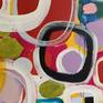 "Intention" 
Yes, I meant every word and action. She is always full of good intention" 
Circle's are one of the artist's favourite shapes along with bright vivid colour. Do you feel joy? That is the intention.
