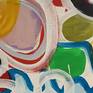 "Intention" 
Yes, I meant every word and action. She is always full of good intention" 
Circle's are one of the artist's favourite shapes along with bright vivid colour. Do you feel joy? That is the intention.