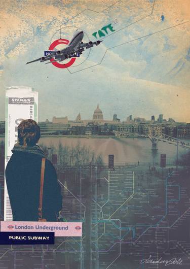 Original Travel Collage by Chiara Lanzieri