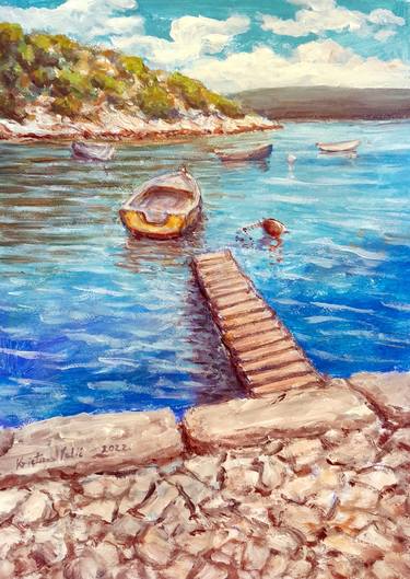 Original Boat Paintings by Kristina Valic