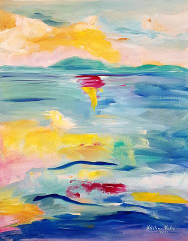 Original Abstract Expressionism Seascape Paintings by Kristina Valic