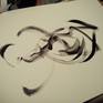 Acrylic painting on paper. Abstract painting on paper