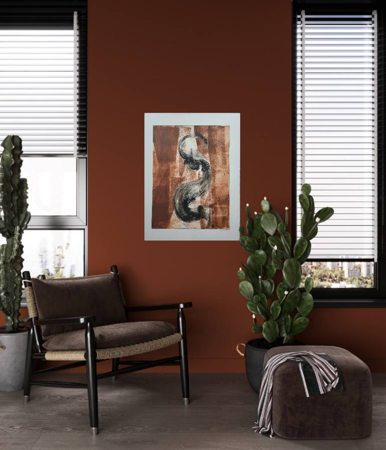 Original Abstract Expressionism Abstract Printmaking by Twyla Gettert