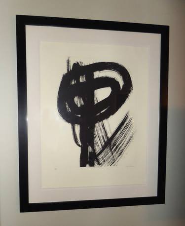 Xin- Mind and Heart -  Framed black and white Etching, 18x24 art, Limited Edition of 25 thumb