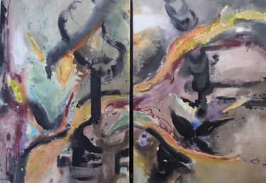 Road To Hana, 38"x 55" Diptych thumb