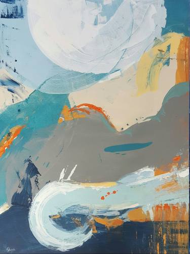 Original Abstract Beach Paintings by Twyla Gettert