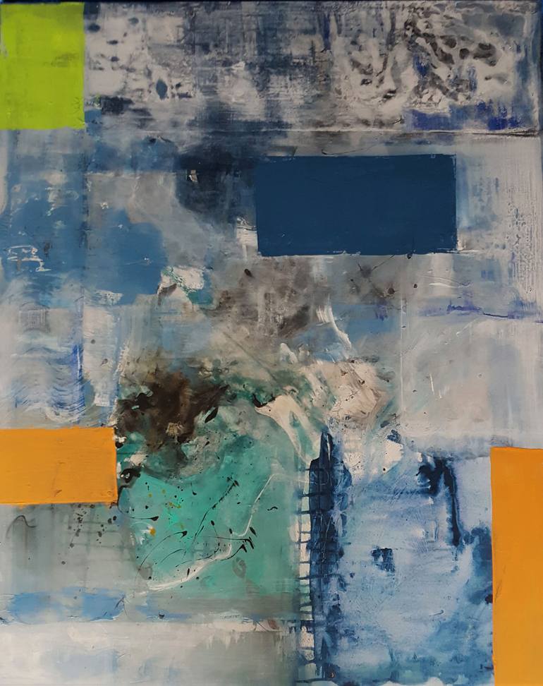 Original Abstract Geometric Painting by Twyla Gettert