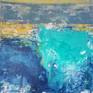 Ocean Mystery, 48x60, mixed media by Twyla Gettert