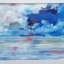 Ocean Sky by Twyla Gettert - shown with a white frame. ( Frame complimentary gift included with purchase)