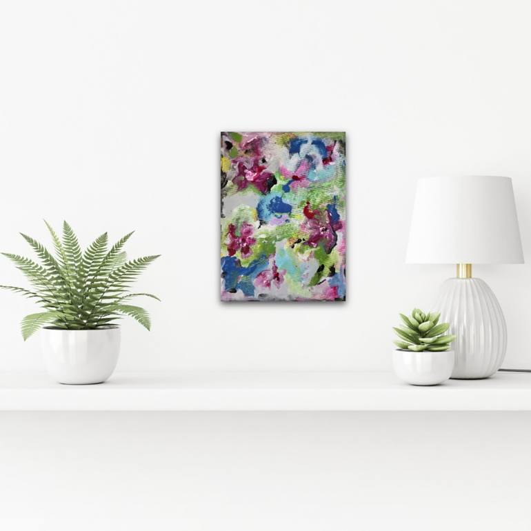 Original Abstract Floral Painting by Twyla Gettert