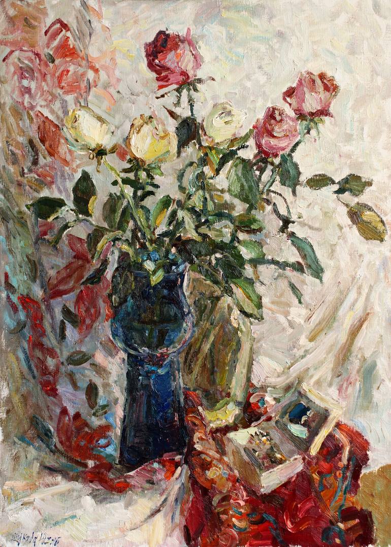 Still Life With Roses Painting By Juliya Zhukova Saatchi Art